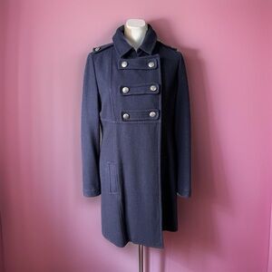 BB Dakota Long double-breasted long pea coat, size 8